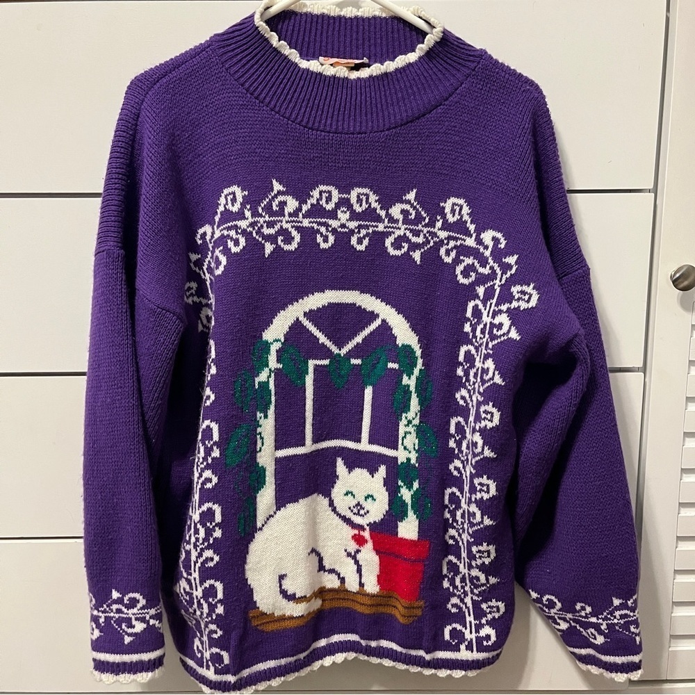 Vintage Cat Knit Sweater - Picture 2 of 6